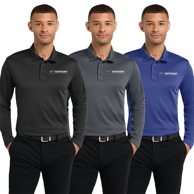 Anthony Men's Long Sleeve Silk Touch Polo