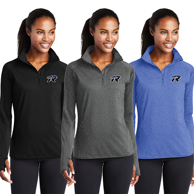 Anthony Lady's Pinpoint Mesh 1/2 Zip